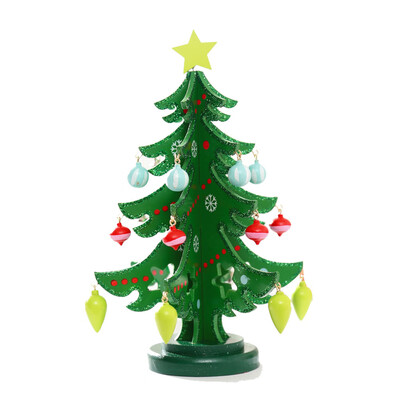 

Tailored 3D Wooden Assembling Christmas Tree Home Bedroom Decor Gifts DIY Green