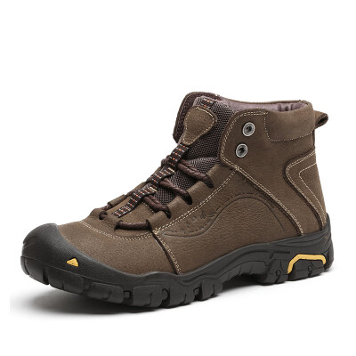 

Cross-border winter cotton shoes mens warm plus velvet leather mens outdoor sports waterproof casual big head high to help snow boots