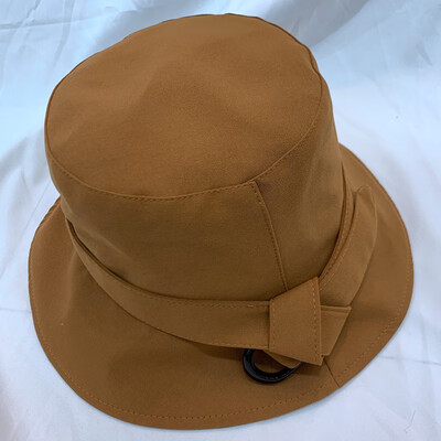 

Korean version of the new autumn&winter sunscreen British retro art button fisherman hat warm basin hat wholesale tide