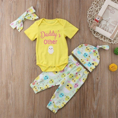 

Easter Infant Baby Girl Kid Cotton Romper Bodysuit PlaysuitPants Outfit Clothes