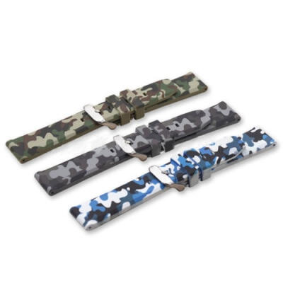 

Replace Camo Camouflage Silicone Sport Military Watch Band Strap 20mm 22mm 24mm