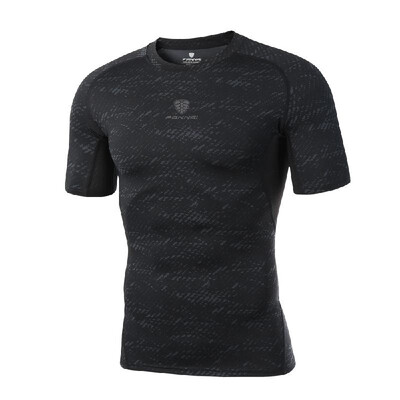 

Fitness Sportswear Tights Tops Springy Short Sleeve Quick Drying T-Shirt Basketball Running Trainning Compression Shirt