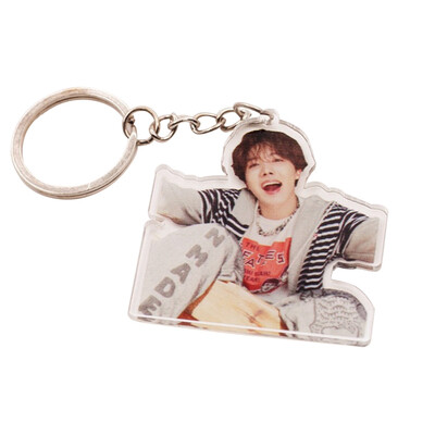 

CAR-TOBBY Kpop BTS Keychain Suga V TATA Acrylic Key Chain Keyring Bag Pendant