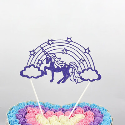 

Funnnybunny Glitter Rainbow Unicorn Toppers Cake Decor Kid Webbing Birthday Party Favor