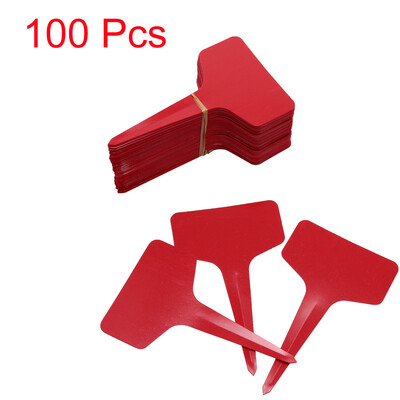 

Gobestart 100PC Plastic Plant T-type Tags Markers Nursery Tray Garden Labels