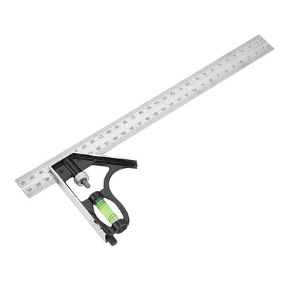 

Engineer RulerMeasuring Tool300mm 12inch Metal Adjustable Combination Right Angle Ruler Engineer Measuring Tool