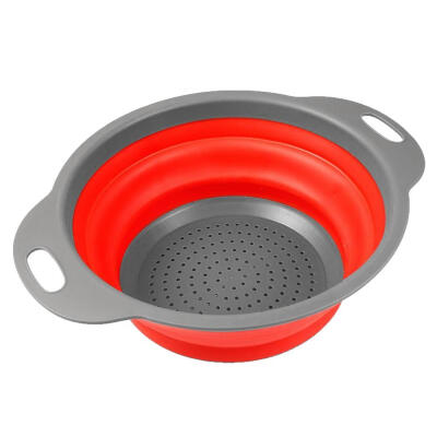 

Circular Telescopic Folding Leachate Silica Gel Basket Fruit Washing Basket