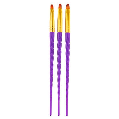 

Toponeto 3pcsNail Art UV Gel Polish Design Dot Painting Detailing Pen Brushes Tool Set