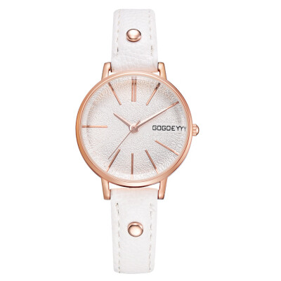 

Korean version of the trend of fashion ladies watch simple scale dial PU with watch