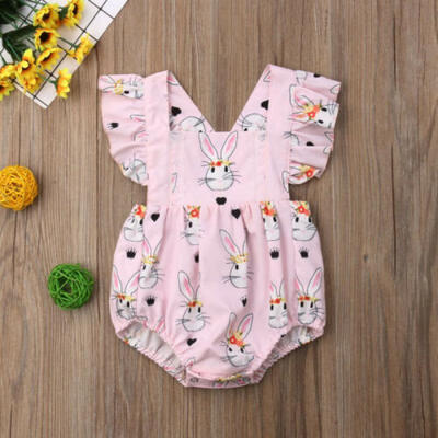 

US Newborn Baby Girls Bunny Sleeveless Romper Bodysuit Playsuit Outfits Clothes