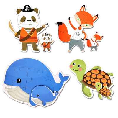 

YIWULAWooden Childrens Whale Animal Puzzle Games Educational Toys For Kids