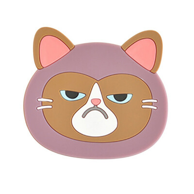 

Cute Cartoon Cat Coasters Silicone Placemat Cushion Mug Tableware Cup Tea Cup Pad Mat Creative Thicker Printing Table Mats