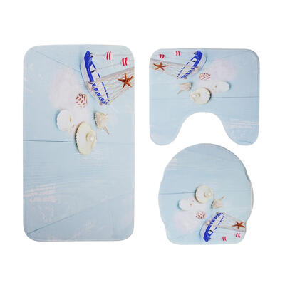 

3pcsset Plank Printed Non Slip Water Absorb Floor Rugs Carpet Bath Mats