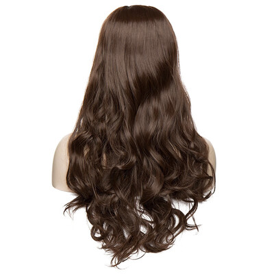 

U Shape Part Half Head Wig Clip In Hair Extension Full Head One Piece Invisible 7 clips With Wig Net Synthetic Straight Curly