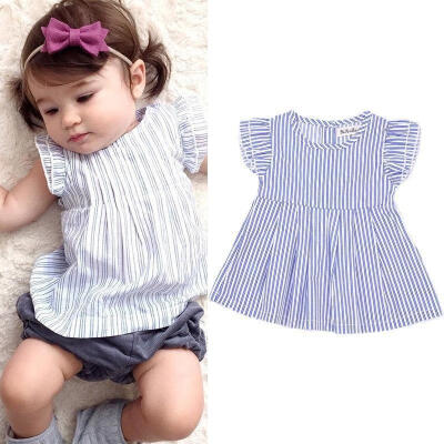 

0-24M Lovely Newborn Baby Girls Princess Dresses Striped Skirt Hot Summer Infant