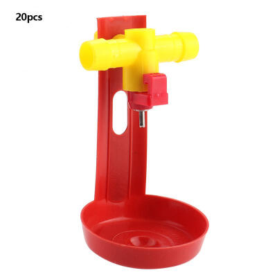 

Greensen 20Pcs Chicken Drinker Nipple Waterer Hanging Cup Drinking Water Tool Cage Accessories