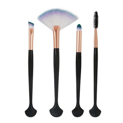 

4pcs Shell Fan-shaped Makeup Brushes Set Eyelash Eyebrow Cosmetic Tool Kit