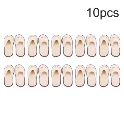 

Greensen 10 Pairs Soft Coral Fleece Home Guest Slippers Travel Hotel Slippers Comfortable SPA Shoes