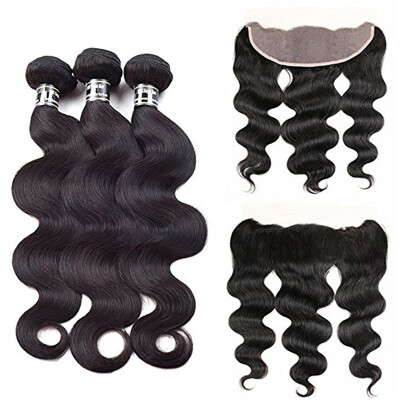 

Amazing Star Malaysian Virgin Hair Bundles with Frontal Free Part Good Quality Body Wave Ear To Ear Lace Frontal with Bundles