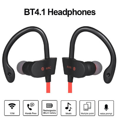 

56S Wireless Bluetooth Earphone In-Ear Sports Sweatproof Earphones Earbuds Headset with Mic for iPhone Smartphone Tablet Red