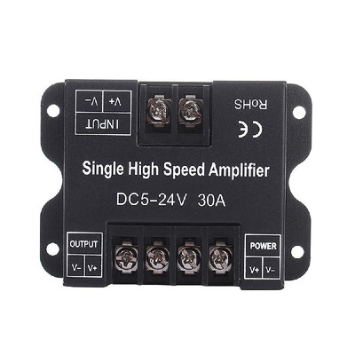 

DC 5-24V 30A Single Color Data Box Repeater Aluminum Signal Amplifier for -M-D 3528 5050 5630 2835 L-E-D Strip Lights