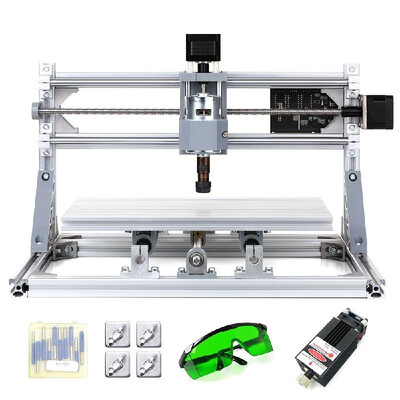 

CNC3018 DIY CNC Router Kit 2-in-1 Mini Laser Engraving Machine GRBL Control 3 Axis for PCB PVC Plastic Acrylic Wood Carving Millin