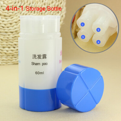 

〖Follure〗3-In-1& 4-in-1 Travel Plastic Empty Shampoo Skin Bath Cream Storage Bottle Conta