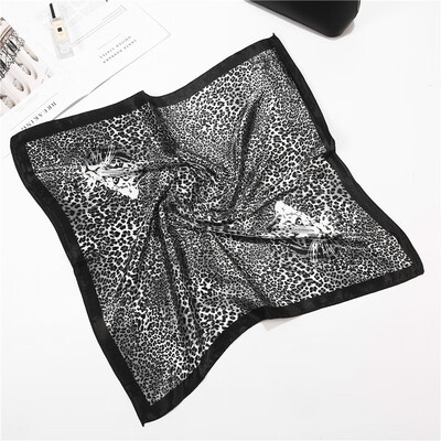 

Leopard scarves small squares ladies spring&autumn Korea new wild literary decorative multi-function scarf chic scarf