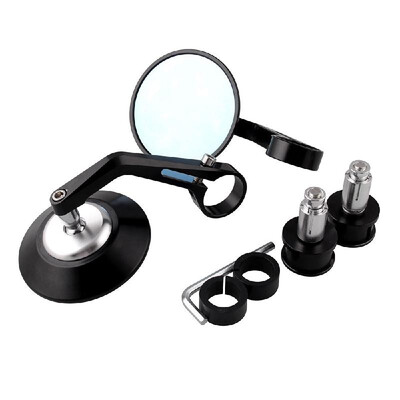 

78in Universal Motorcycle Bar End Rearview Mirrors 22mm Rear View Handle Side Mirrors Round Mirror for Motorbike