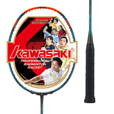 

Kawasaki KAWASAKI badminton racket full carbon feather badminton single shot five-star shoot Thunder F9 cyan has threaded