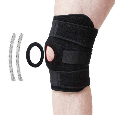 

Knee Support Brace with Neoprene Compression Stabilizer Open Patella & Adjustable Straps for Basketball