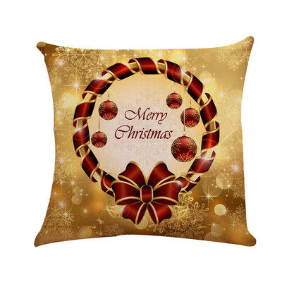 

Tailored Merry Christmas Square Home Car Decor Throw Pillow Case Sofa Waist Cushion Cover