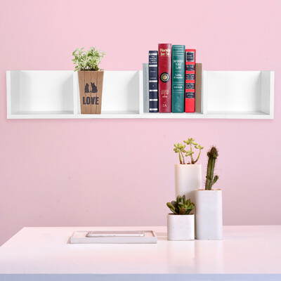 

Modern Wall Mount Display Shelf CDsDVDs Organizer Storage Rack Wooden Unit 4 CasesDisplay Shelf CD Display Shelf