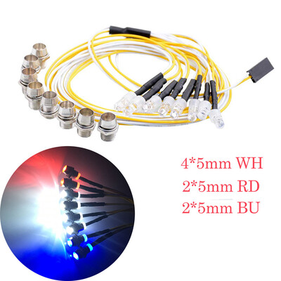 

Siaonvr LED 8 Lights 4 White 2 Red 2 Blue 5mm for 110 18 Traxxas TRX4 Axial SCX10 D90