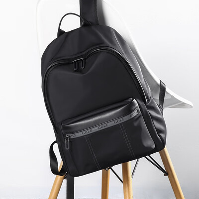 

Golf GOLF Backpack Mens Nylon with Microfiber Leather Backpack Mens Large Capacity Computer Bag Business Leisure Travel Travel Bag D8BV33854J Black