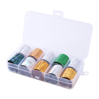 

10pcs Laser Starry Sky Nails Stickers Metal Foil Nails DIY Manicure Decals