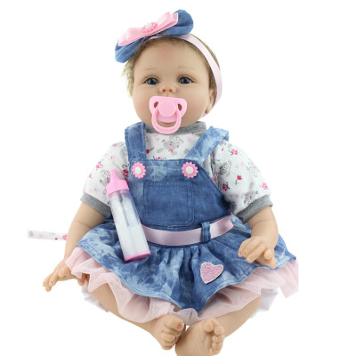 

〖Follure〗Lifelike Reborn Baby Doll 55cm Newborn Doll Kids Girl Playmate Birthday Gift