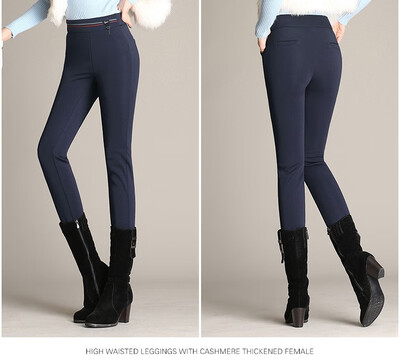 

Korean version 2018 leggings women autumn add pile thickening elastic waist show thin fat mm large size high-waist pants
