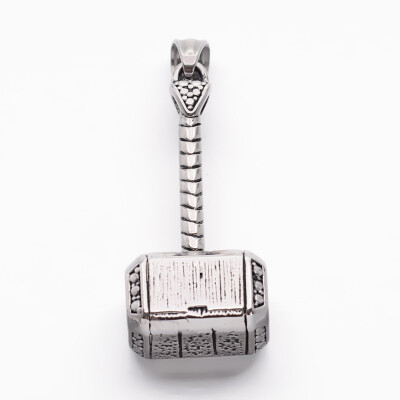 

Retro 304 Stainless Steel Hammer Pendants Antique Silver 455x20x13mm Hole 55x8mm