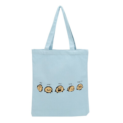 

KPOP BTS Bangtan Boys Cartoon Printing Shoulder Canvas Bag Large Capacity Dual-use Student Handbag Shoulder Bag ARMY Hot Gift