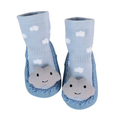 

Spring Autum Baby Shoesborn Boys Girls Sock PU Leather Cotton Anti-Slip Moccasins Cartoon First Walkers