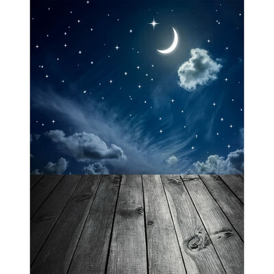 

New Moon Photo Backdrop 57FT Vinyl Fabric Cloth Digital Printing for Kids Birthday Photo Background s-2179