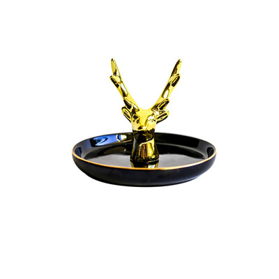 

Gobestart Gold-plated jewelry plate home decoration plate ring jewelry storage plate