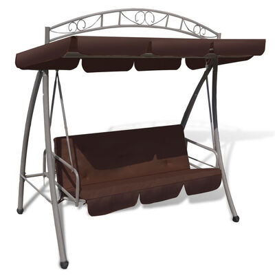 

Outdoor Swing Chair Bed Canopy Patterned Arch Coffee