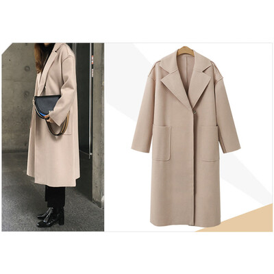 

Toponeto Fashion Women Solid Long Sleeve Casual Outwear Cardigan Coat woolen Overcoat