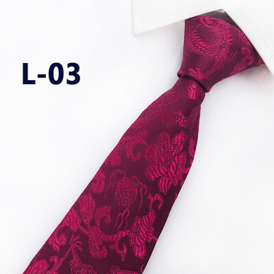 

2019 new brocade fabric festive Chinese dragon pattern wedding tie groom best man tie
