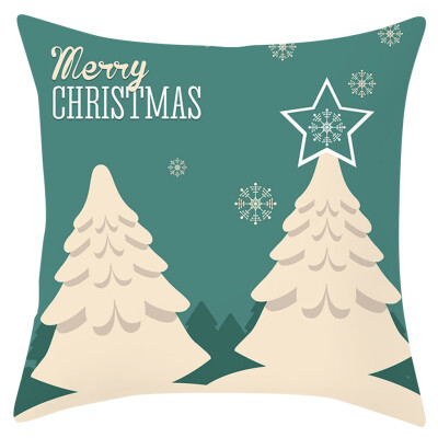 

Tailored Christmas Series Home Decor Polyester Peach Skin Pillow Case 18x18in