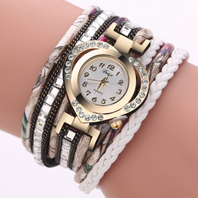 

Fashion duoya brand bracelet watch fast-selling explosion models diamonds love twist braid winding womens fashion watch