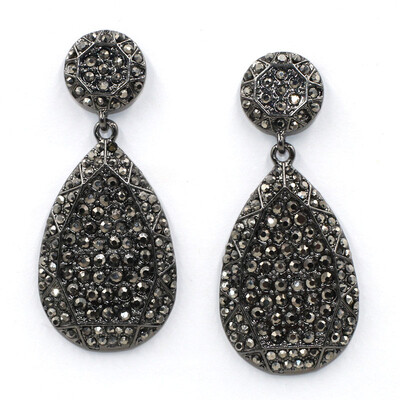 

JURAN Statement Big Stud Earrings For Women Vintage Shiny Beads Earrings GoldSilverBlack Colors Jewelry Earrings Brincos