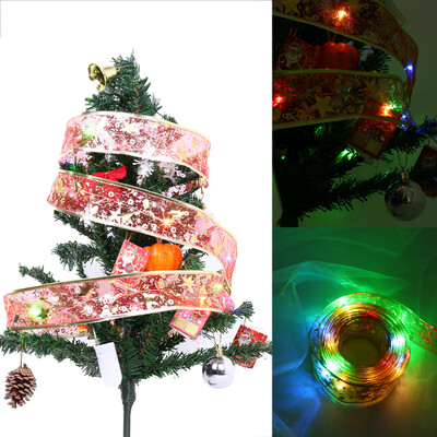 

〖Follure〗Christmas Party Decoration 1m Ribbon Night Light Christmas tree LED String